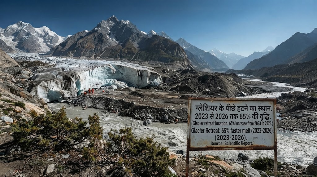 हिमालयी ग्लेशियरों का पिघलना 2026: भारत के जल संकट की नई चुनौती — जानें कारण, प्रभाव और समाधान