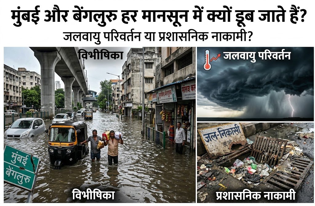 मुंबई और बेंगलुरु हर मानसून में क्यों डूब जाते हैं? जलवायु परिवर्तन या प्रशासनिक नाकामी